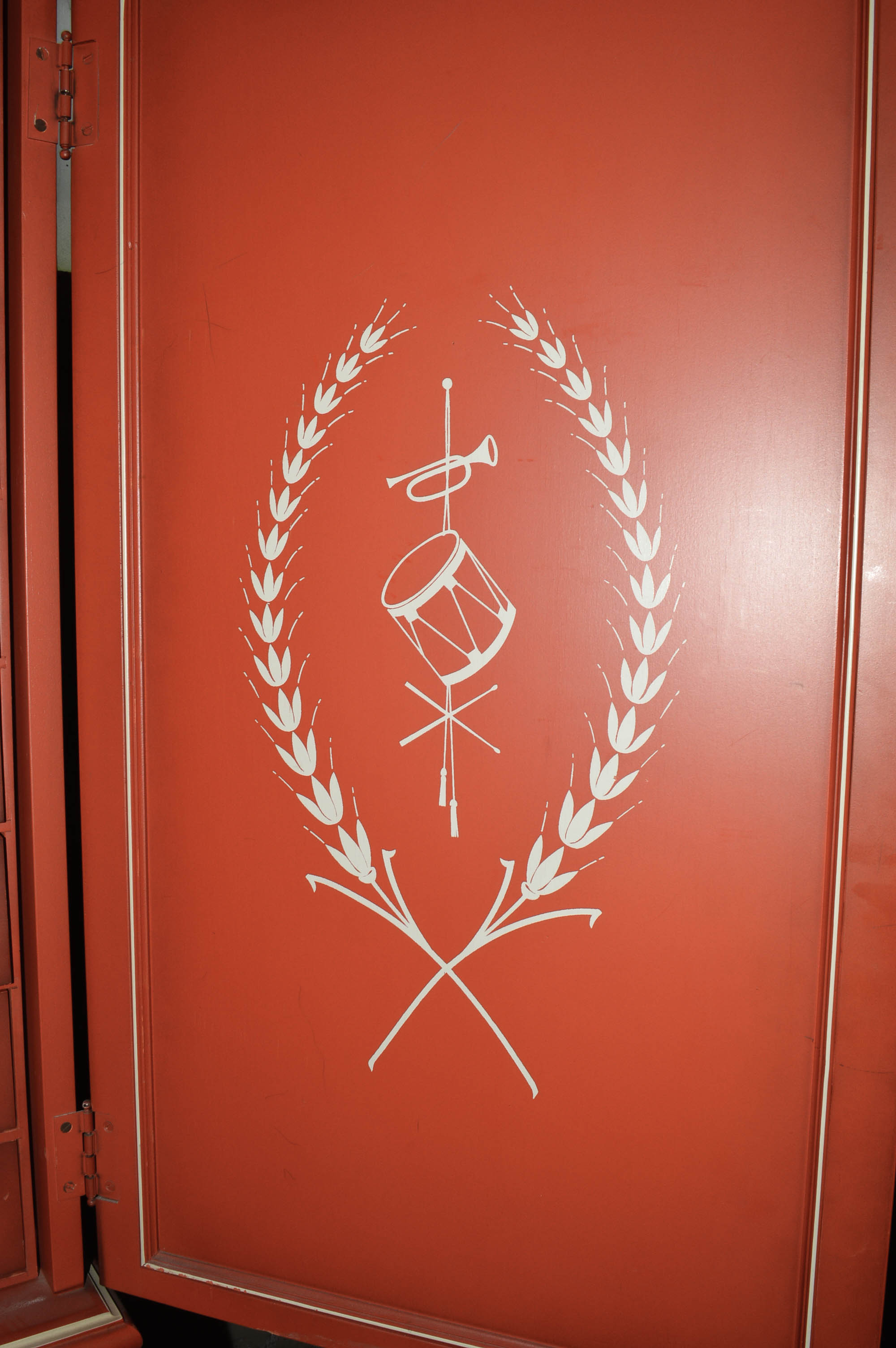 Cottage-Style Painted Secretary Desk With Twenty Drawers