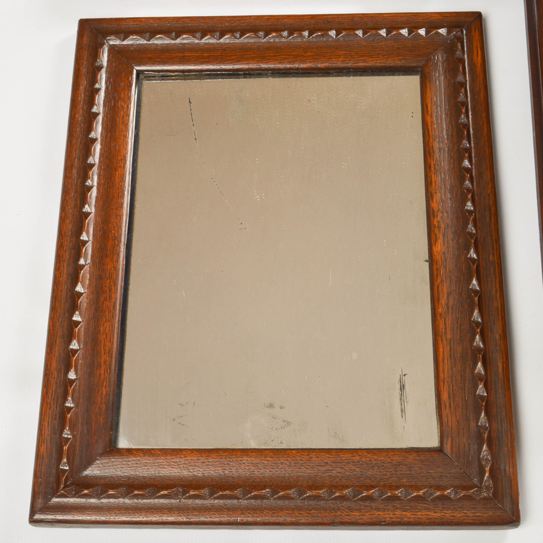 Antique Wall Mirrors with Hand-Tinted Photograph on Paper