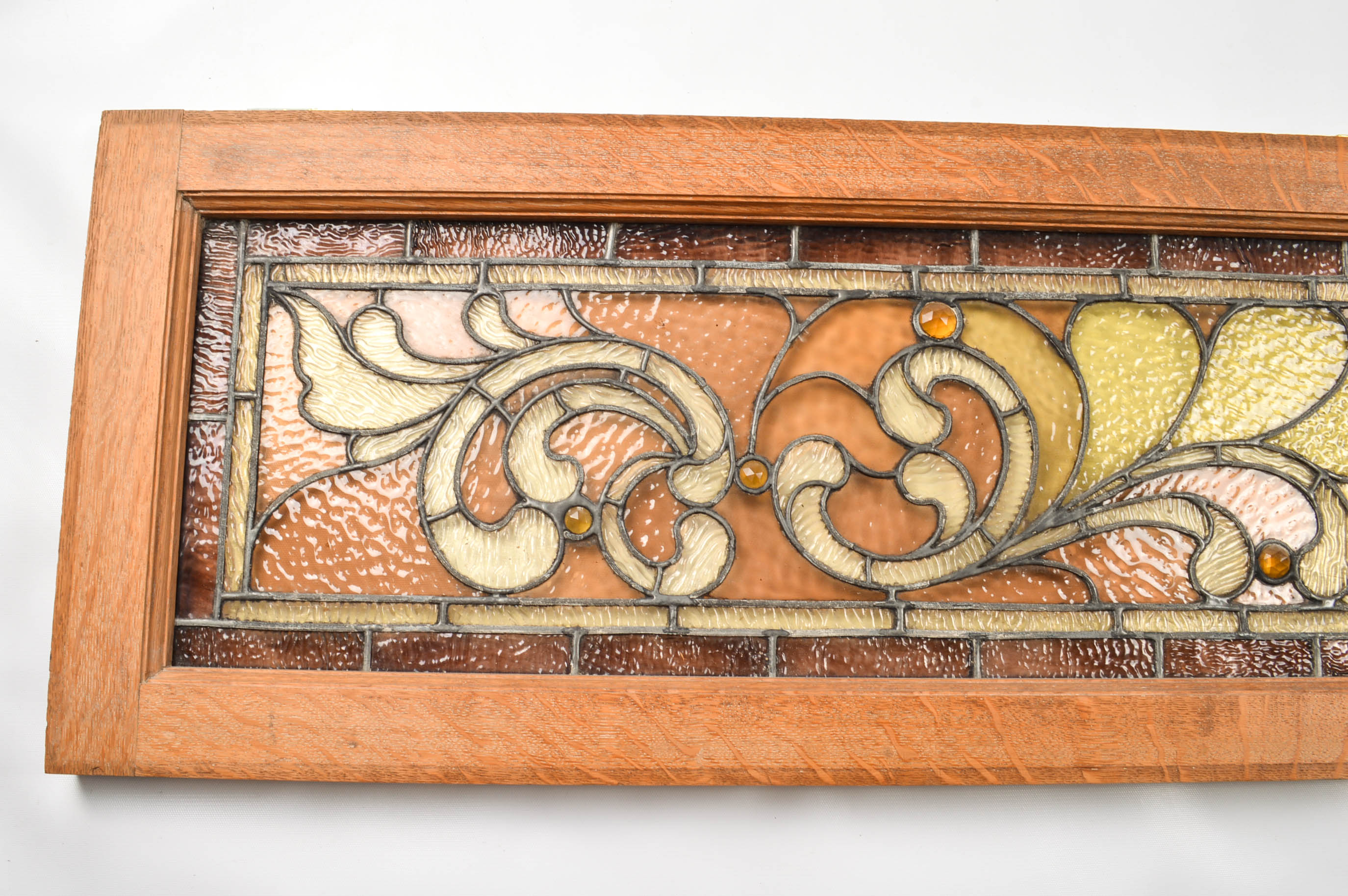 Architectural Salvage Leaded Stained Glass Window