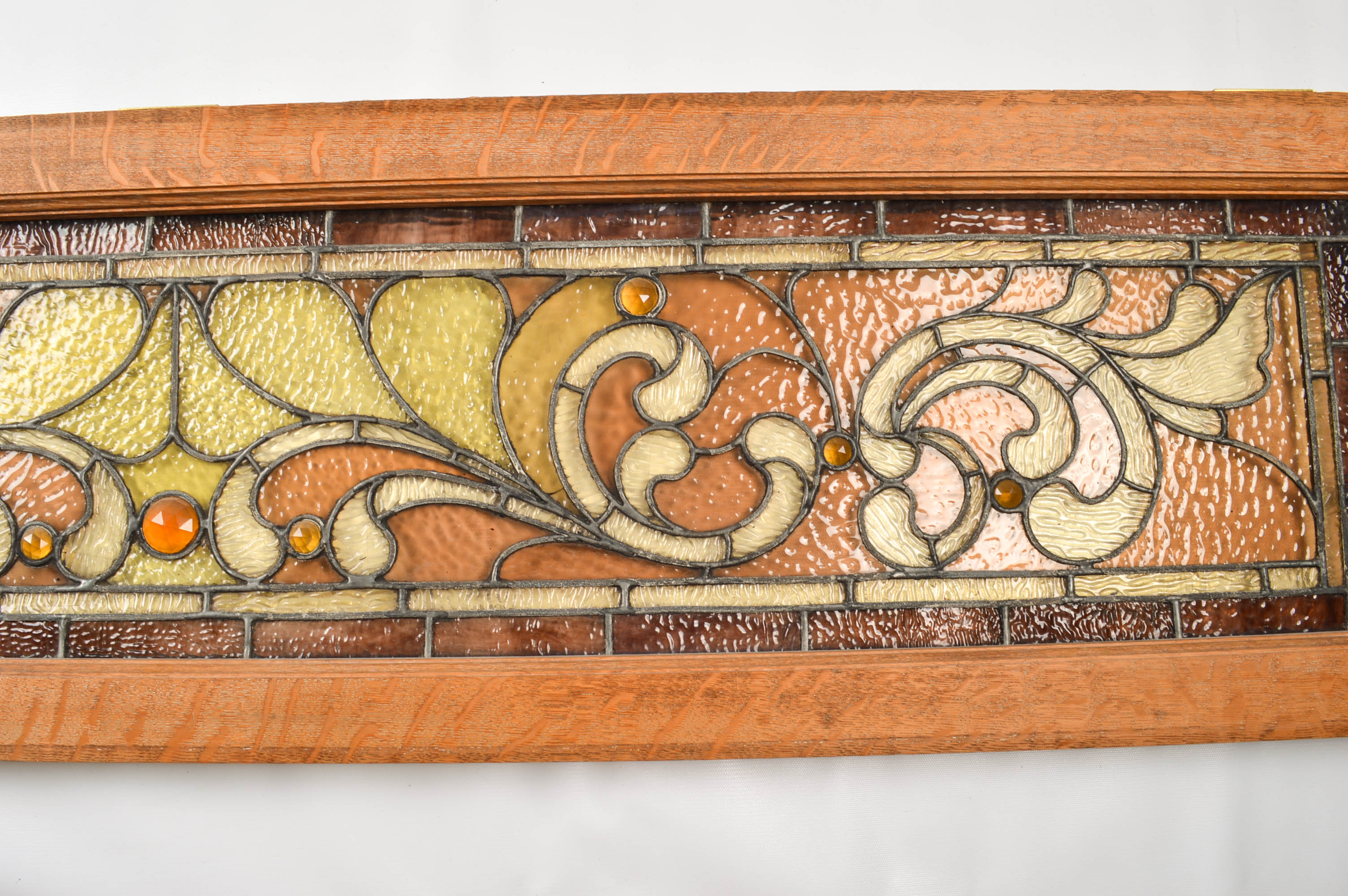 Architectural Salvage Leaded Stained Glass Window