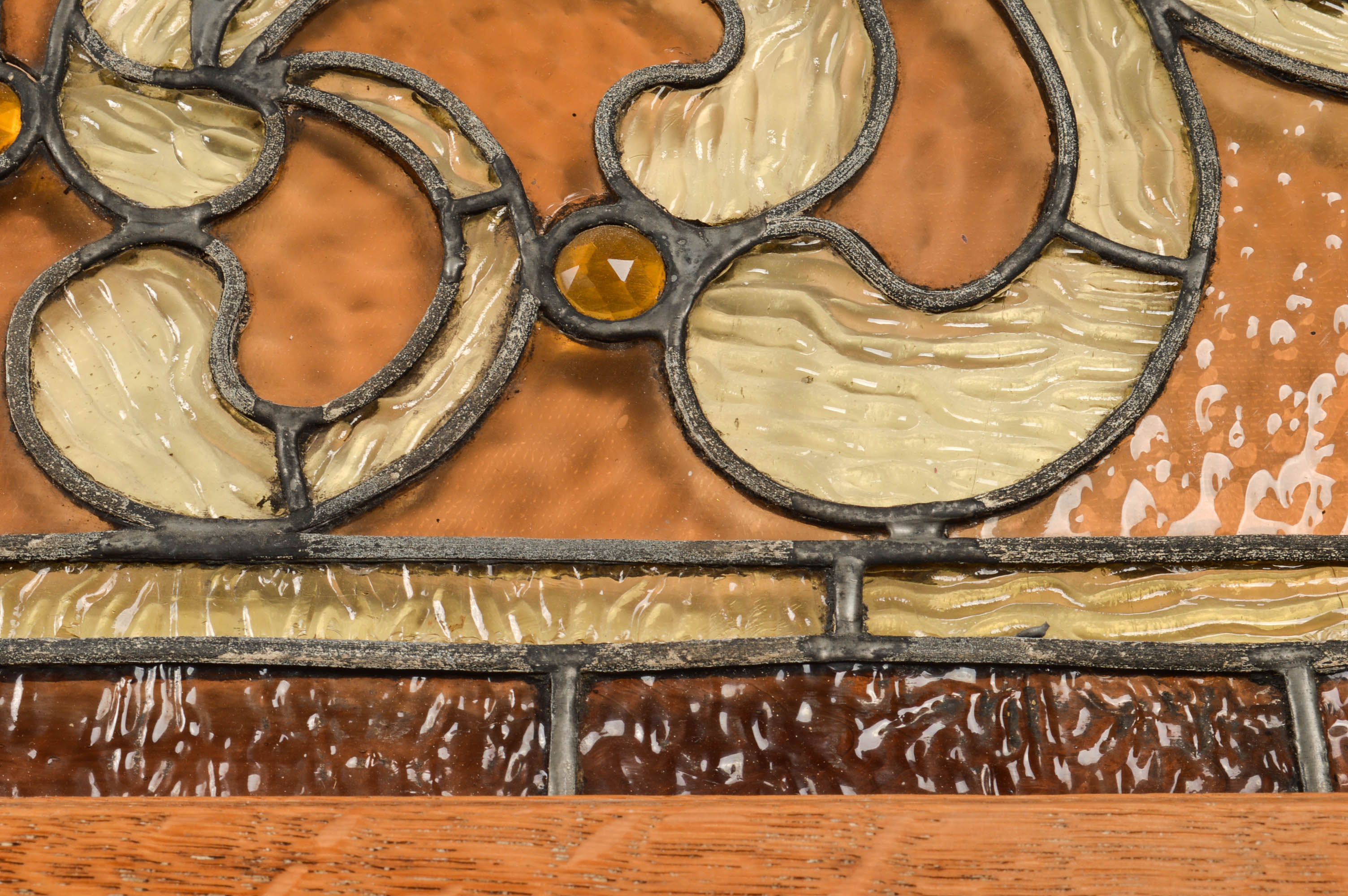 Architectural Salvage Leaded Stained Glass Window