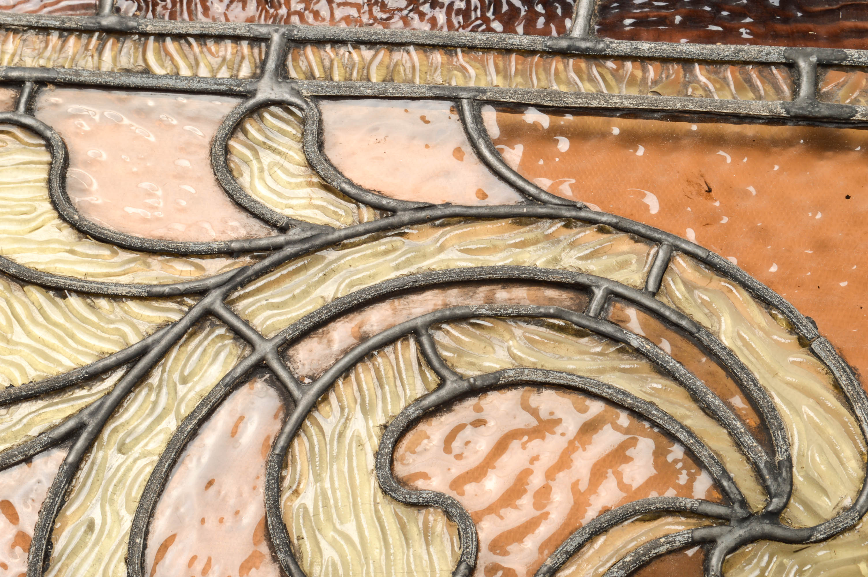 Architectural Salvage Leaded Stained Glass Window