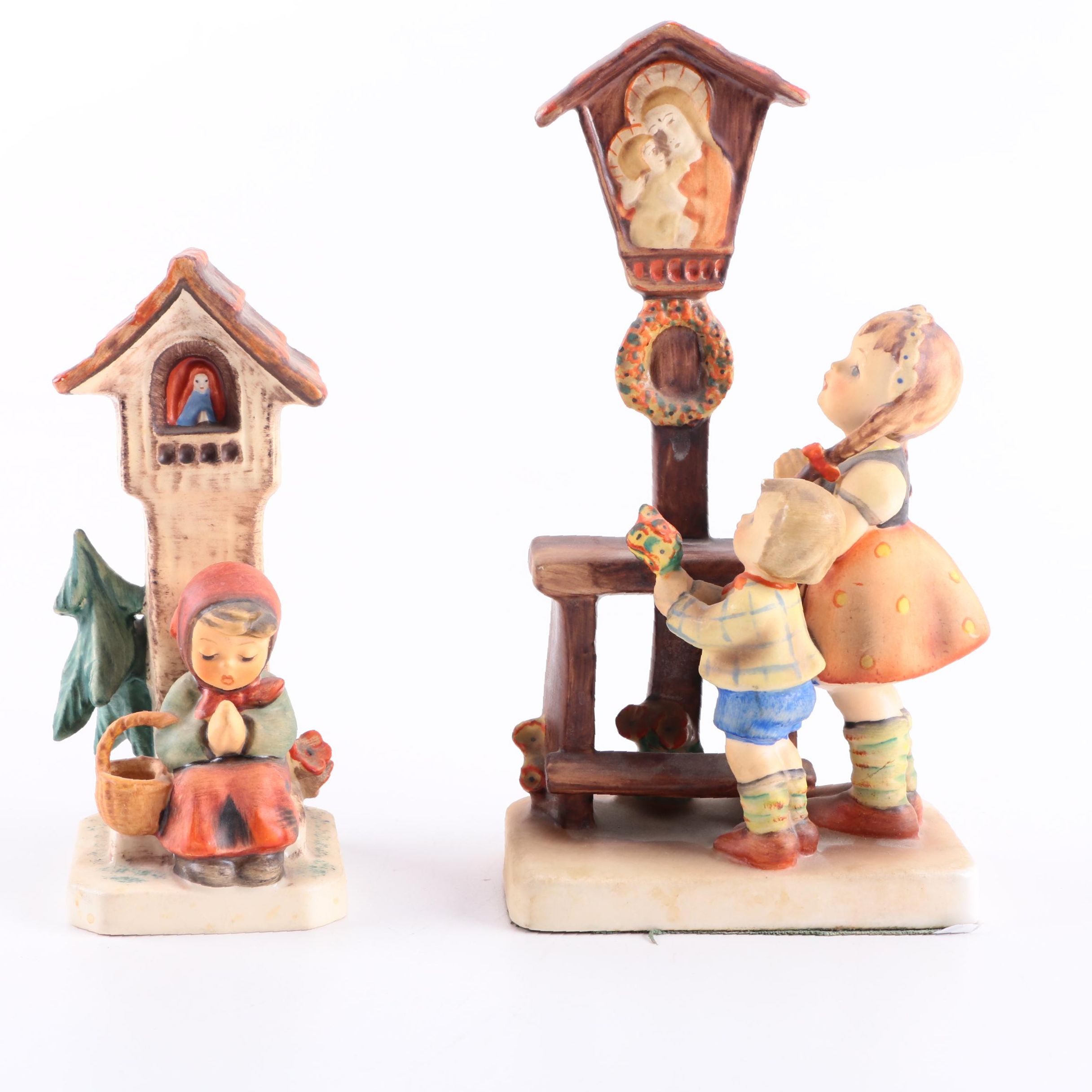 Goebel Hummel Figurines with Shrines to Mary