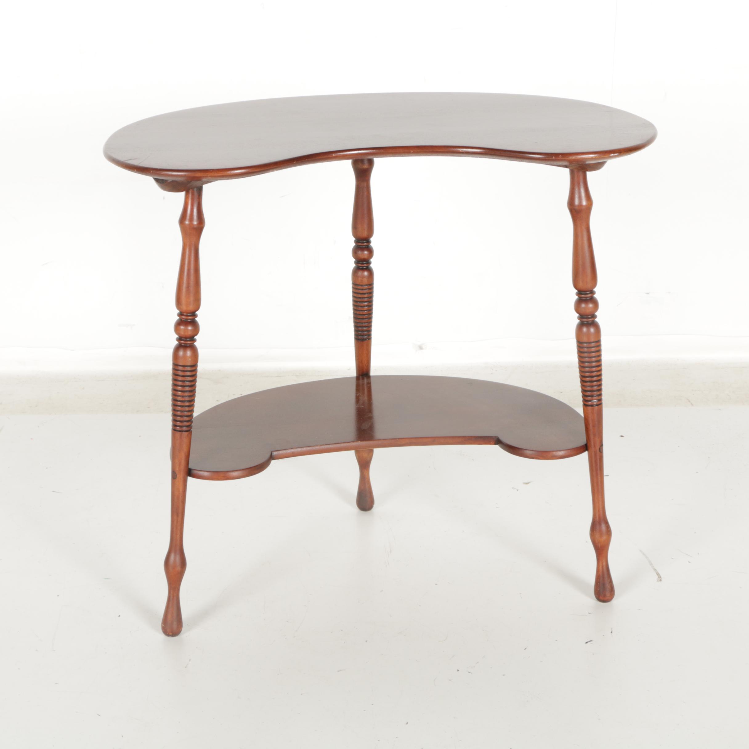 Vintage Reniform Two-Tier Accent Table