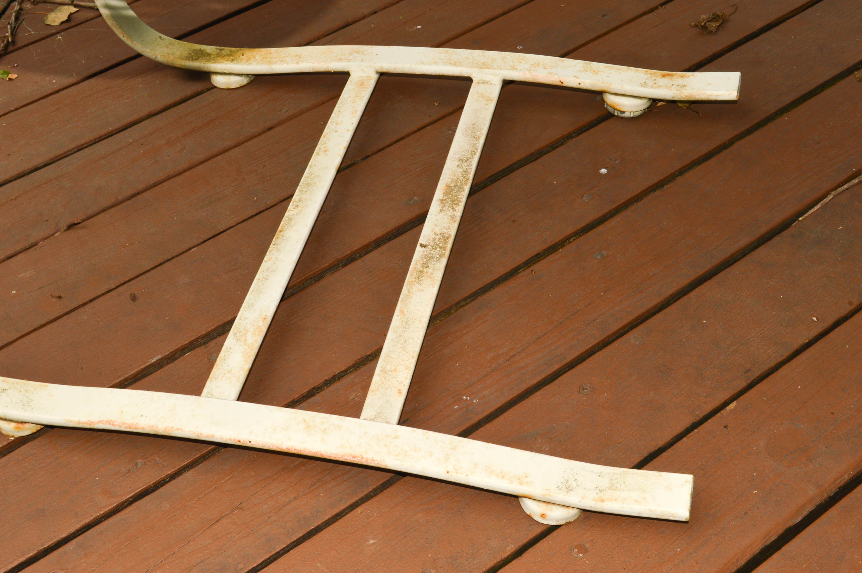 Four Mid-Century Wrought Iron Patio Chairs