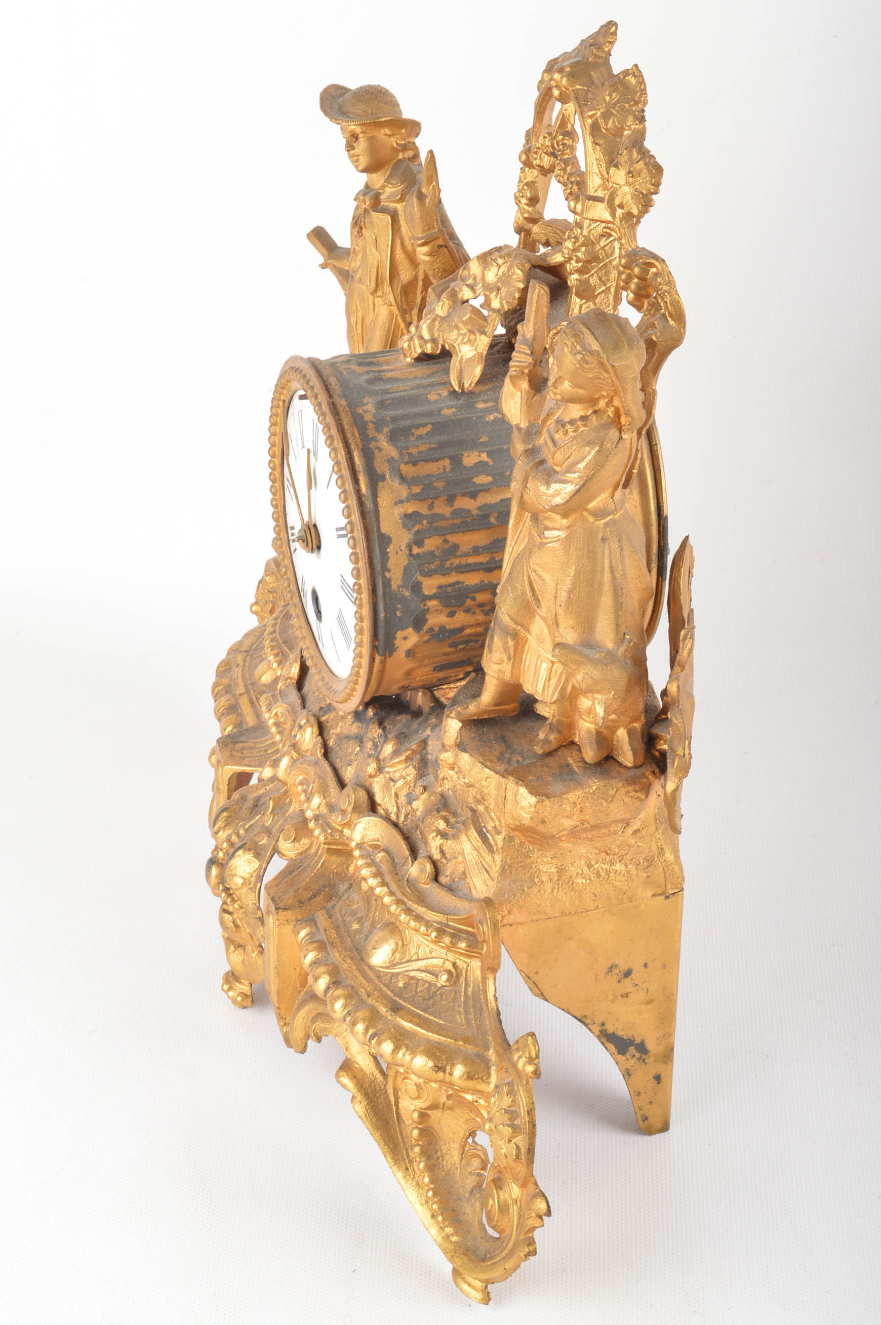 Two Vintage Ornamental Mantle Clocks