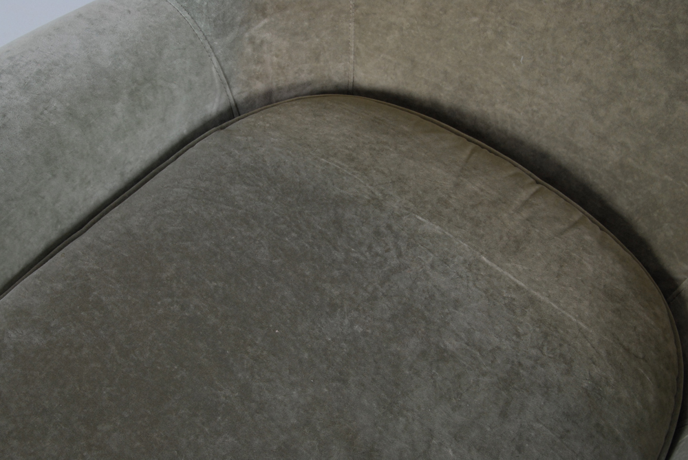 King Hickory Green-Upholstered Armchair and Ottoman