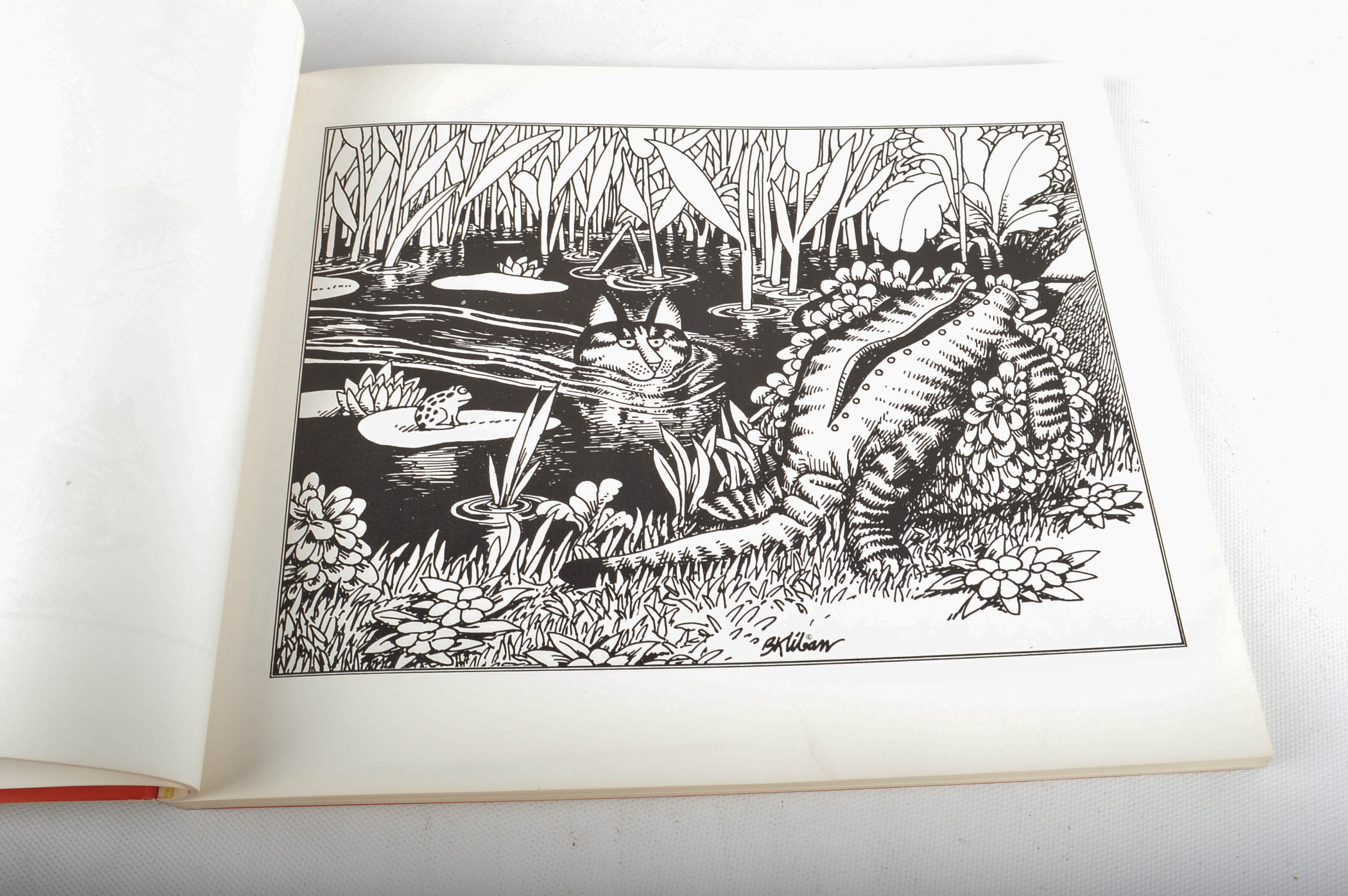 Carved Cat and Mouse Sculptures and Cat-Themed Books