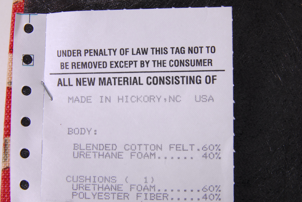 King Hickory Red-Upholstered Armchair and Ottoman