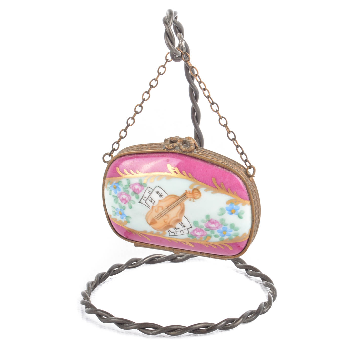 Limoges Trinket Box With Wire Display