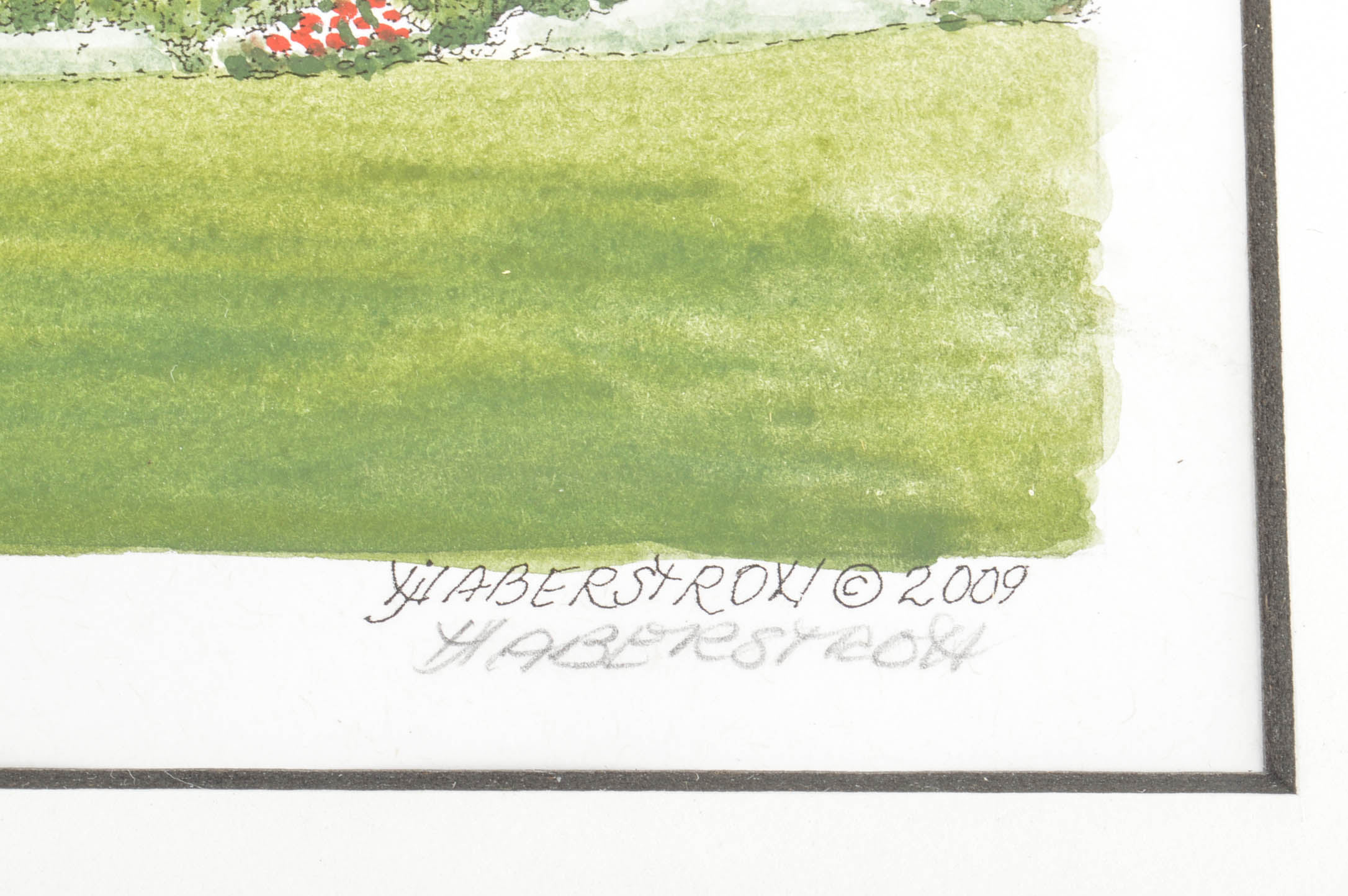 Helen Haberstroh Hand-Tinted Print "French House - French Park"