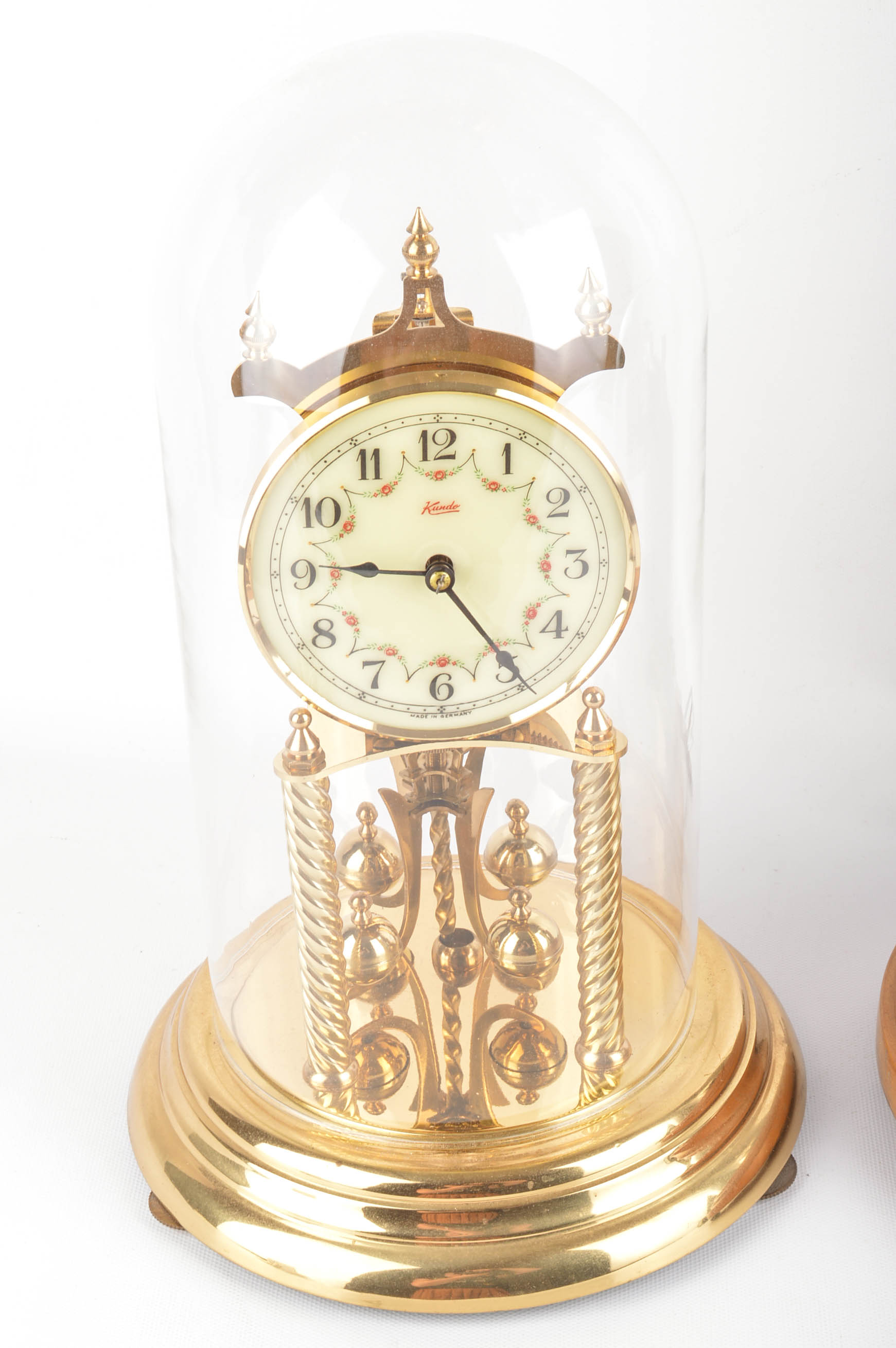 Two Glass Domed Clocks