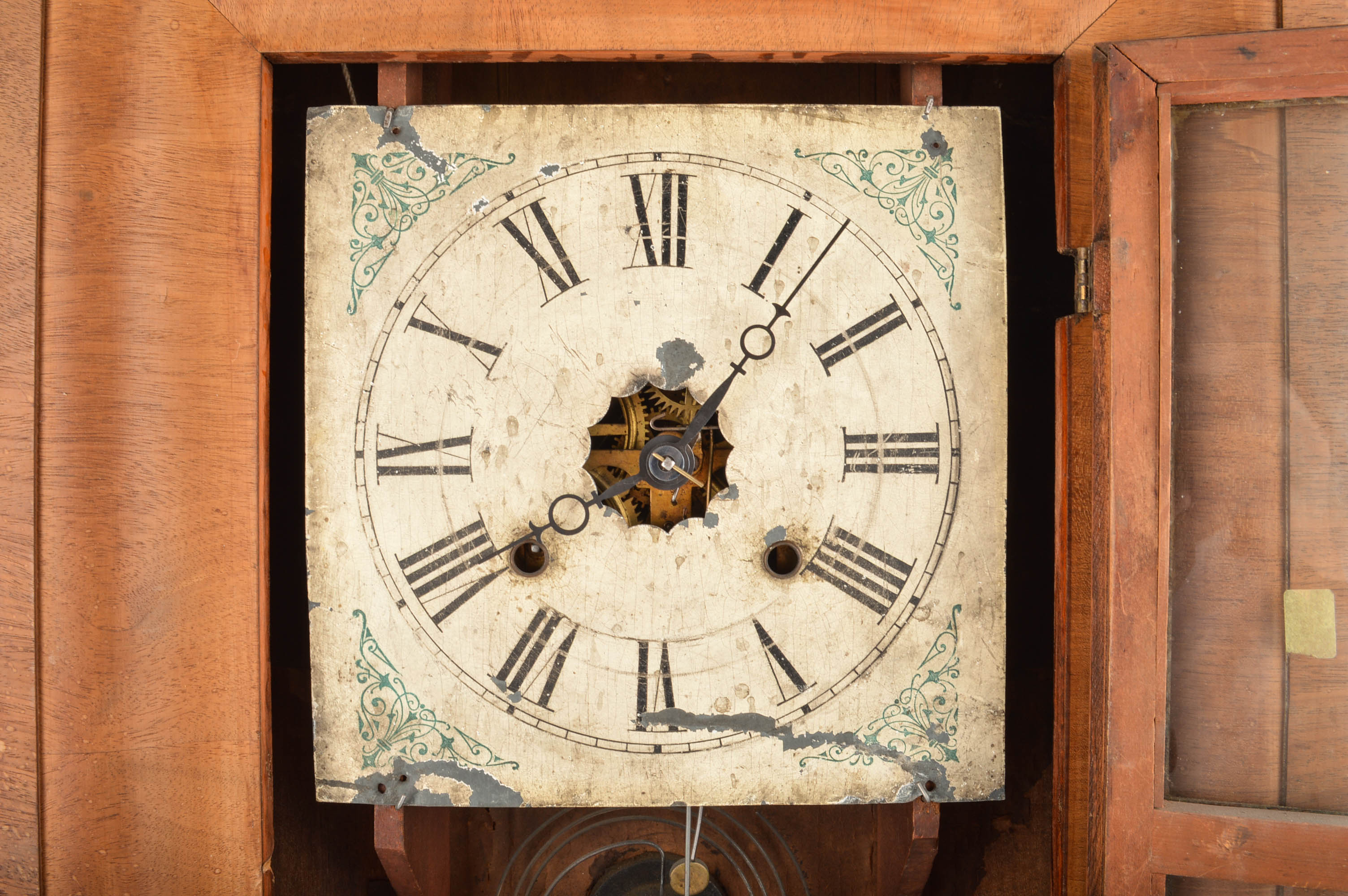 Antique Seth Thomas Ogee Shelf Clock With Reverse Painting