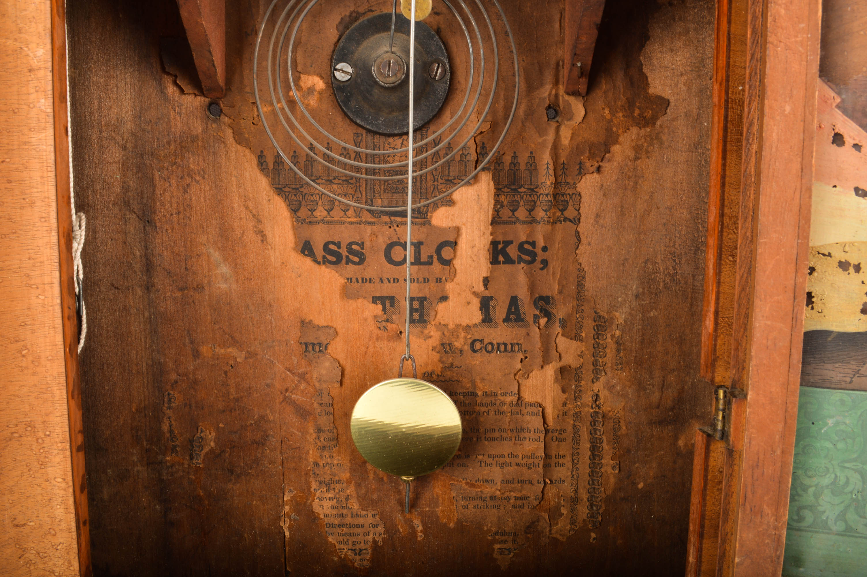 Antique Seth Thomas Ogee Shelf Clock With Reverse Painting