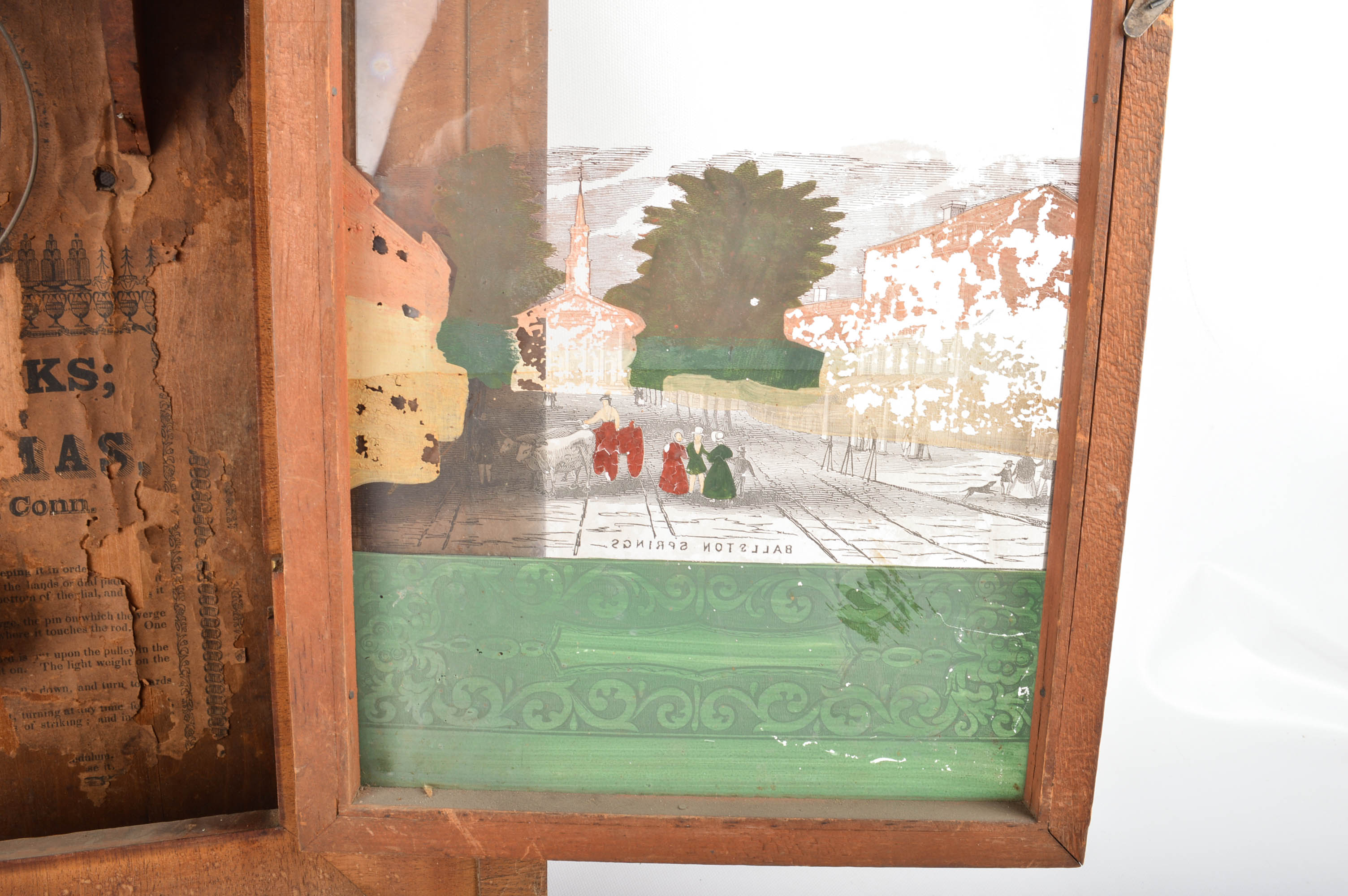 Antique Seth Thomas Ogee Shelf Clock With Reverse Painting