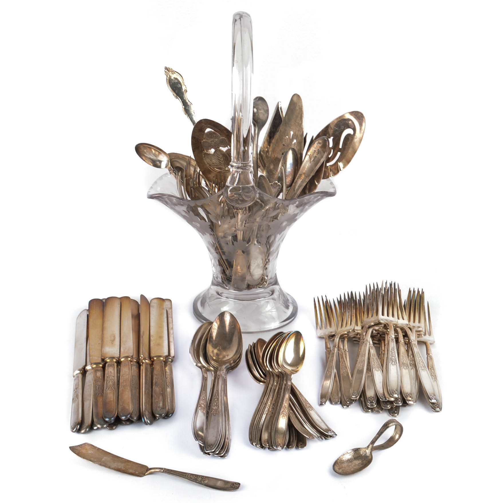 Assorted Plated Silver Flatware