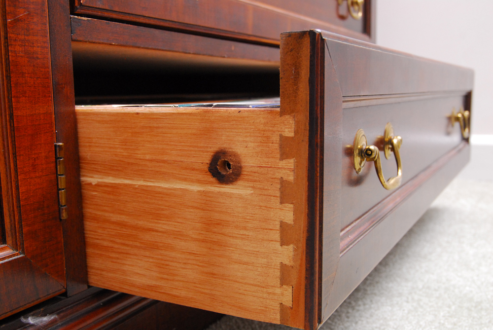 Large Chippendale Style Mahogany Entertainment Armoire