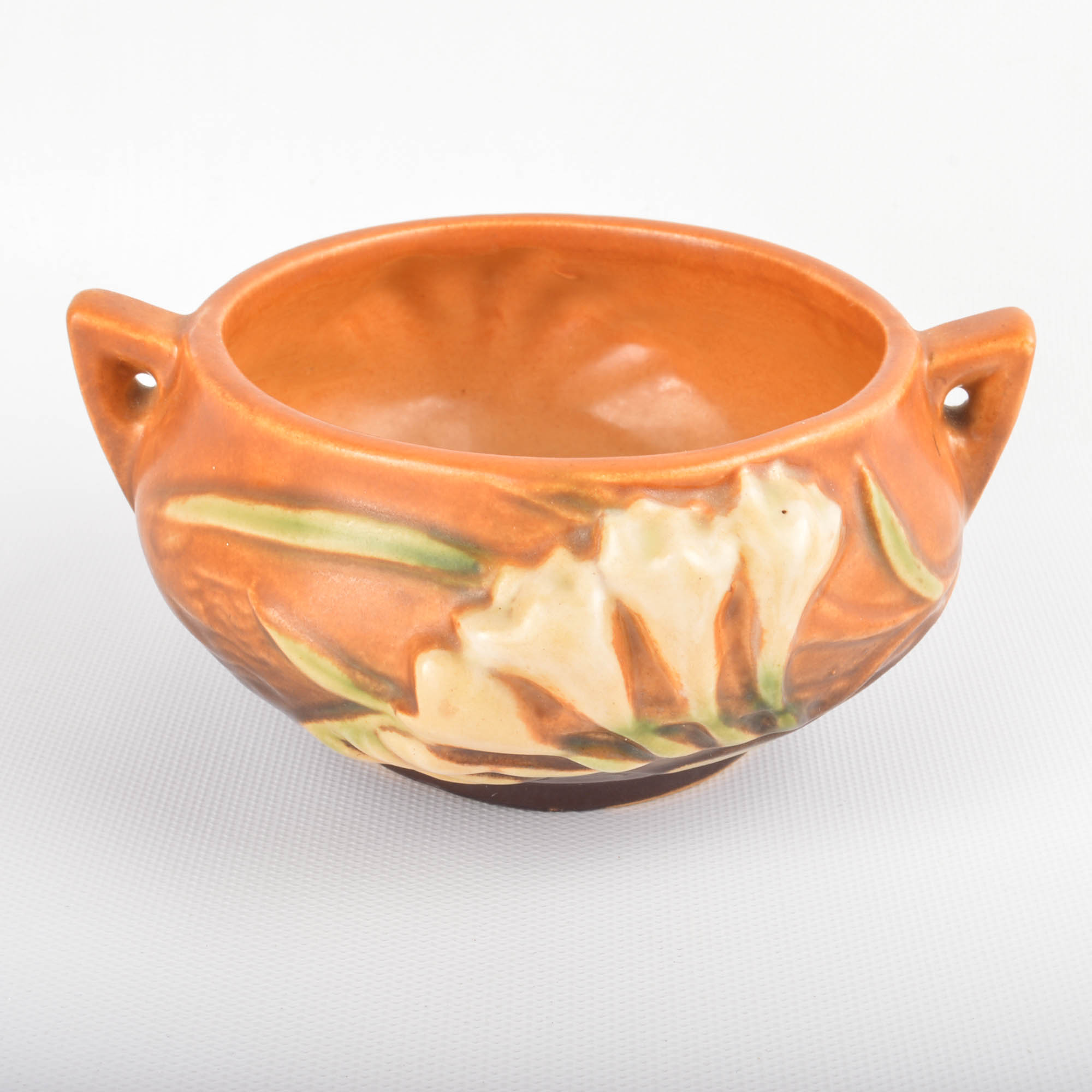 Roseville "Freesia" Tea Service In Tangerine