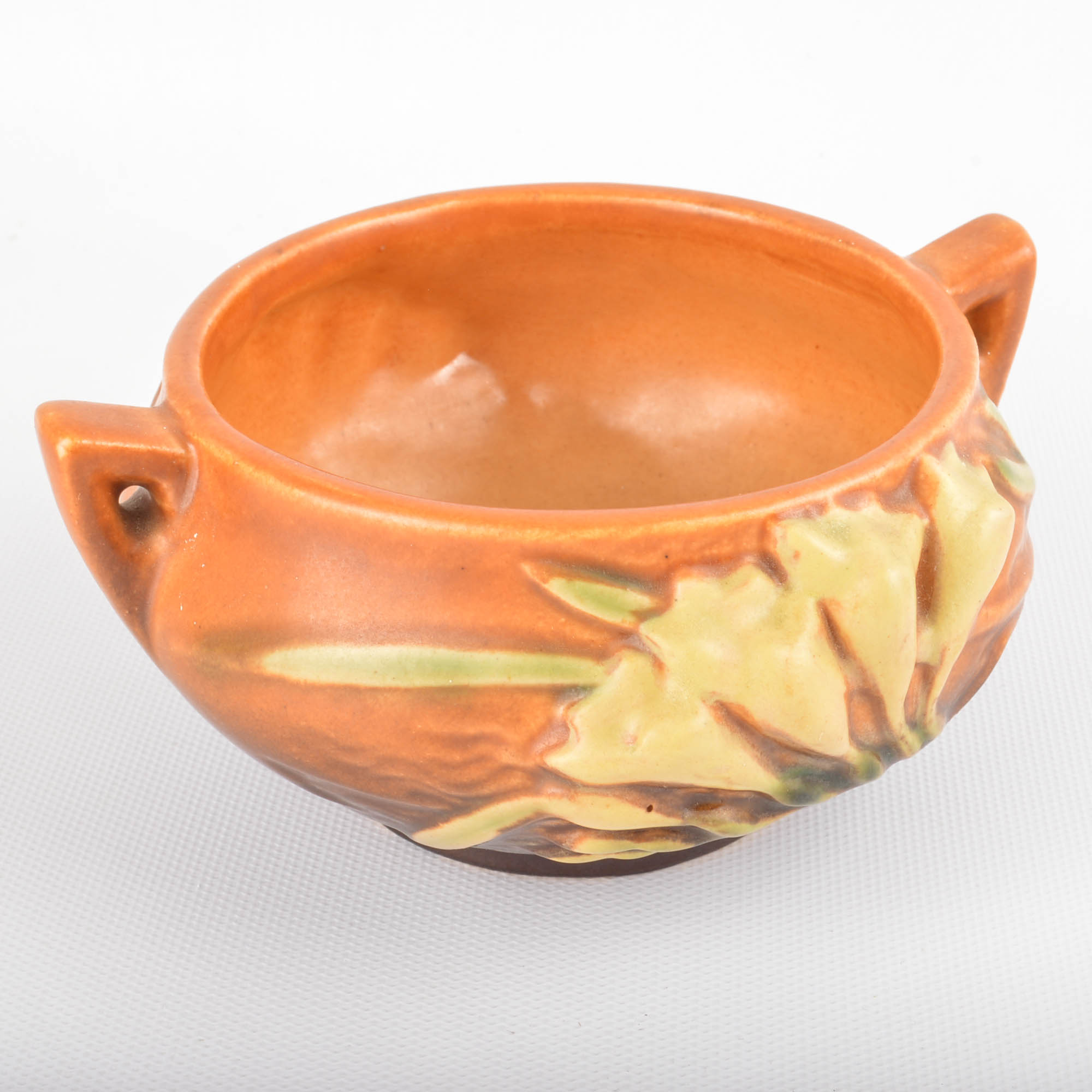 Roseville "Freesia" Tea Service In Tangerine