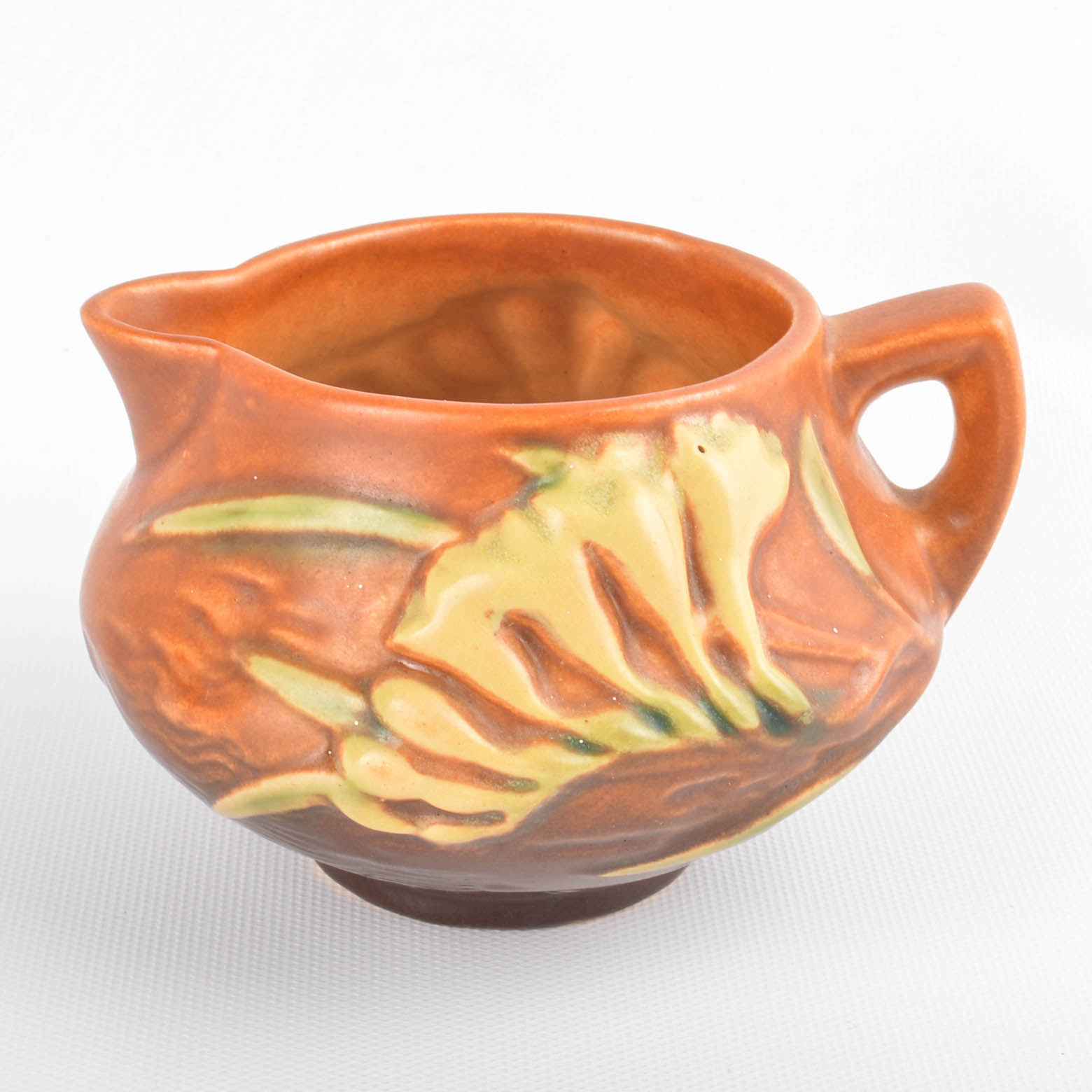 Roseville "Freesia" Tea Service In Tangerine