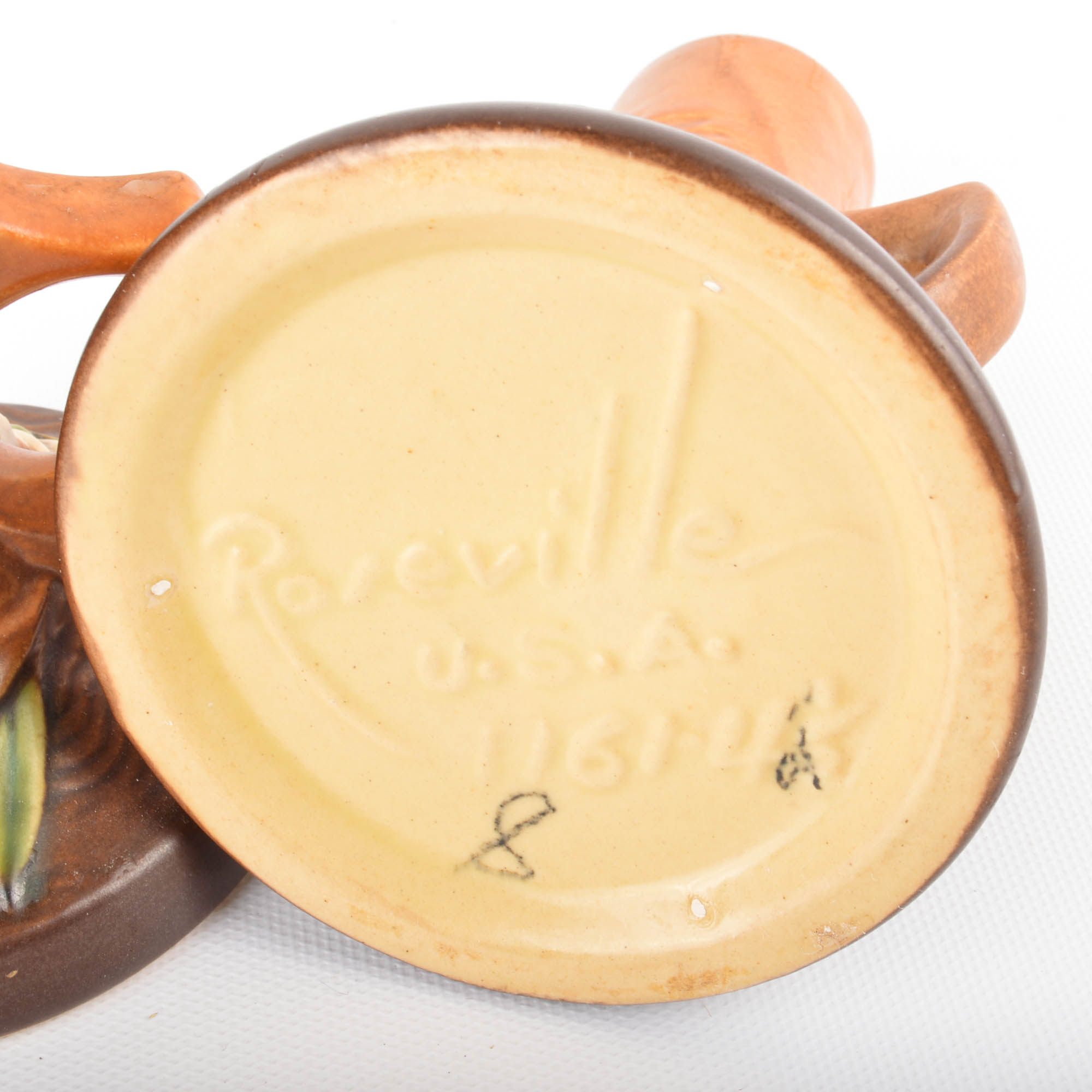 Roseville "Freesia" Candle Holders and "Foxglove" Jardinere