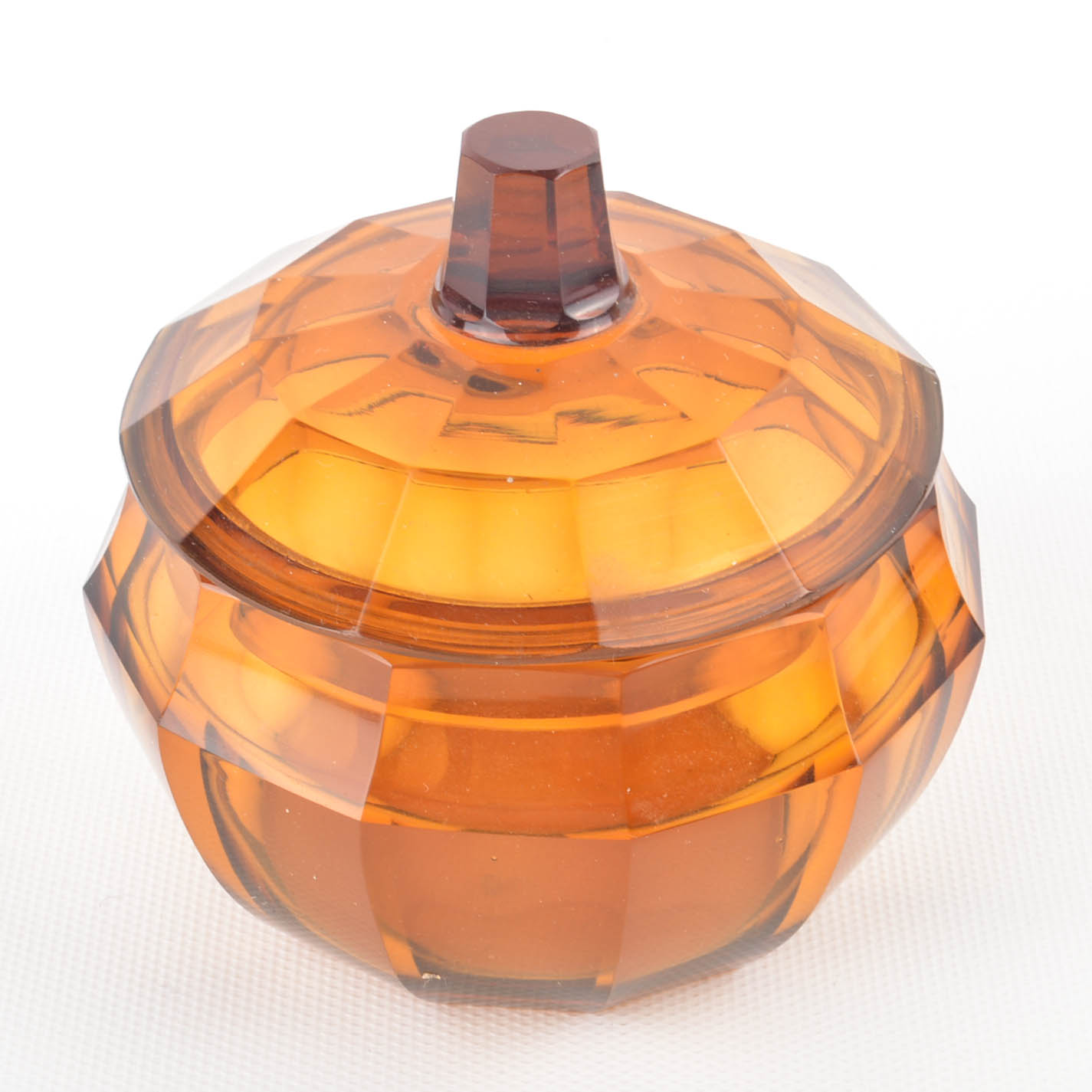 Amber Glass Vanity Accessories
