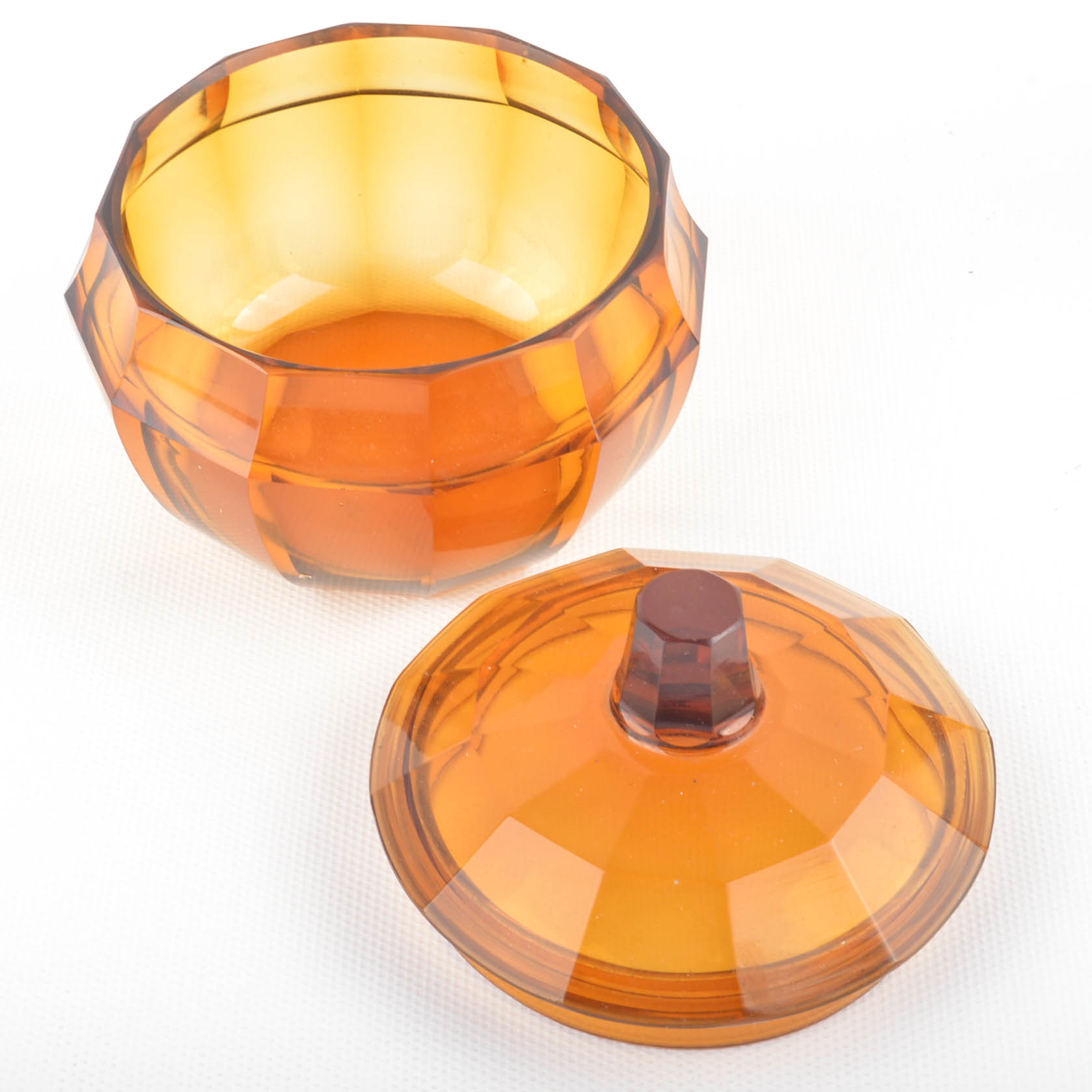 Amber Glass Vanity Accessories