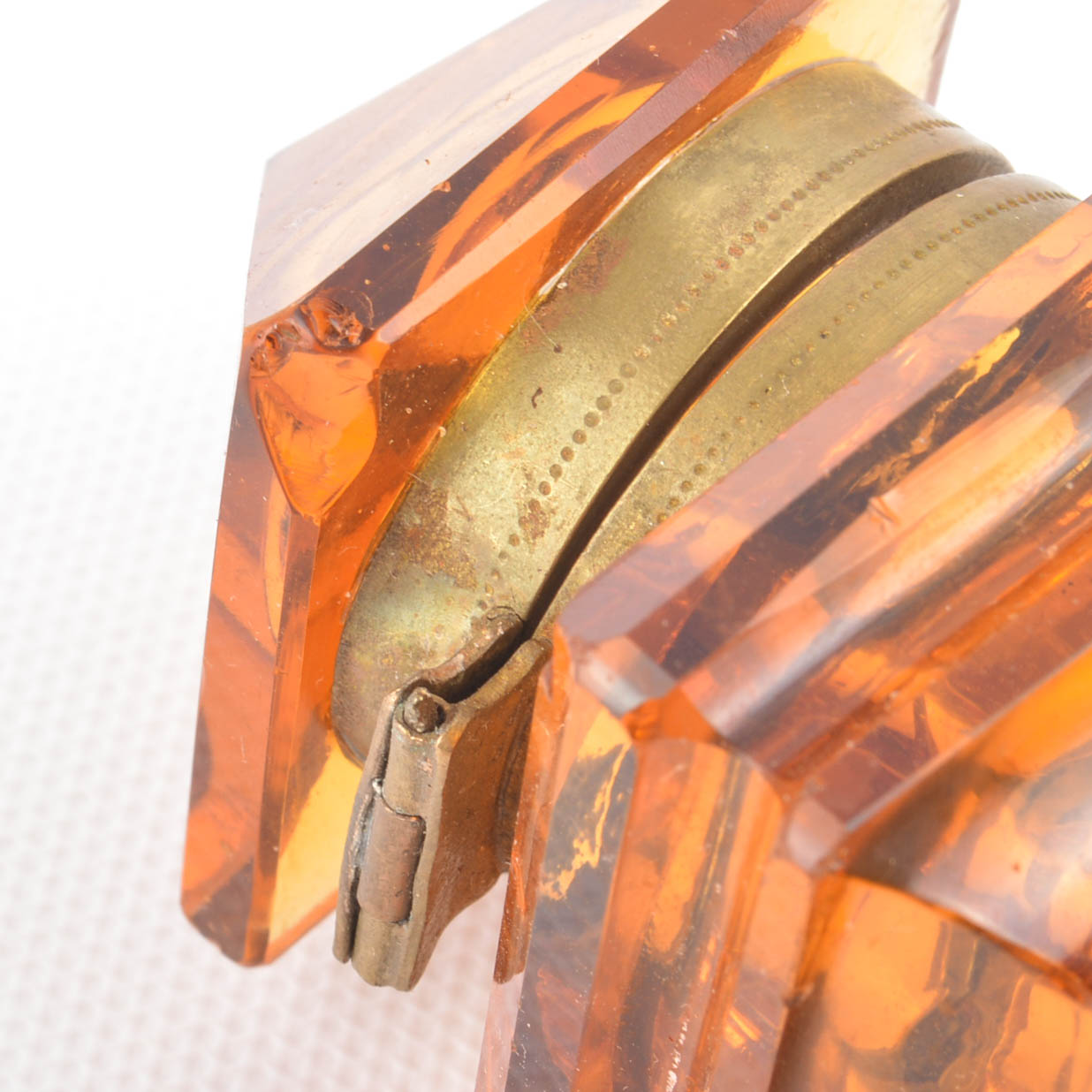 Amber Glass Vanity Accessories