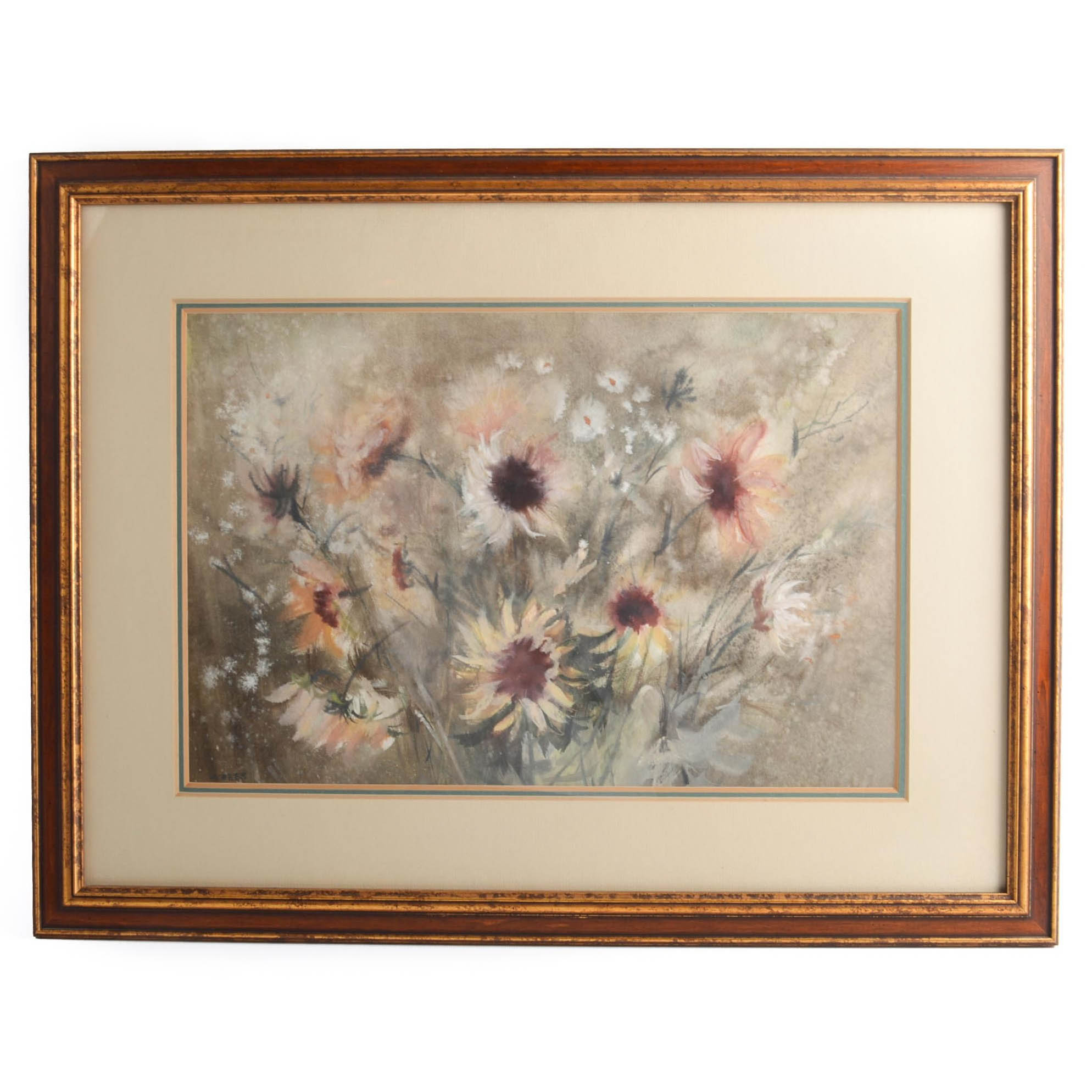 Original Painting on Paper Signed Weber