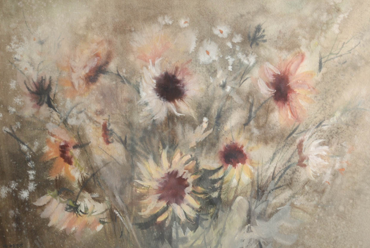 Original Painting on Paper Signed Weber