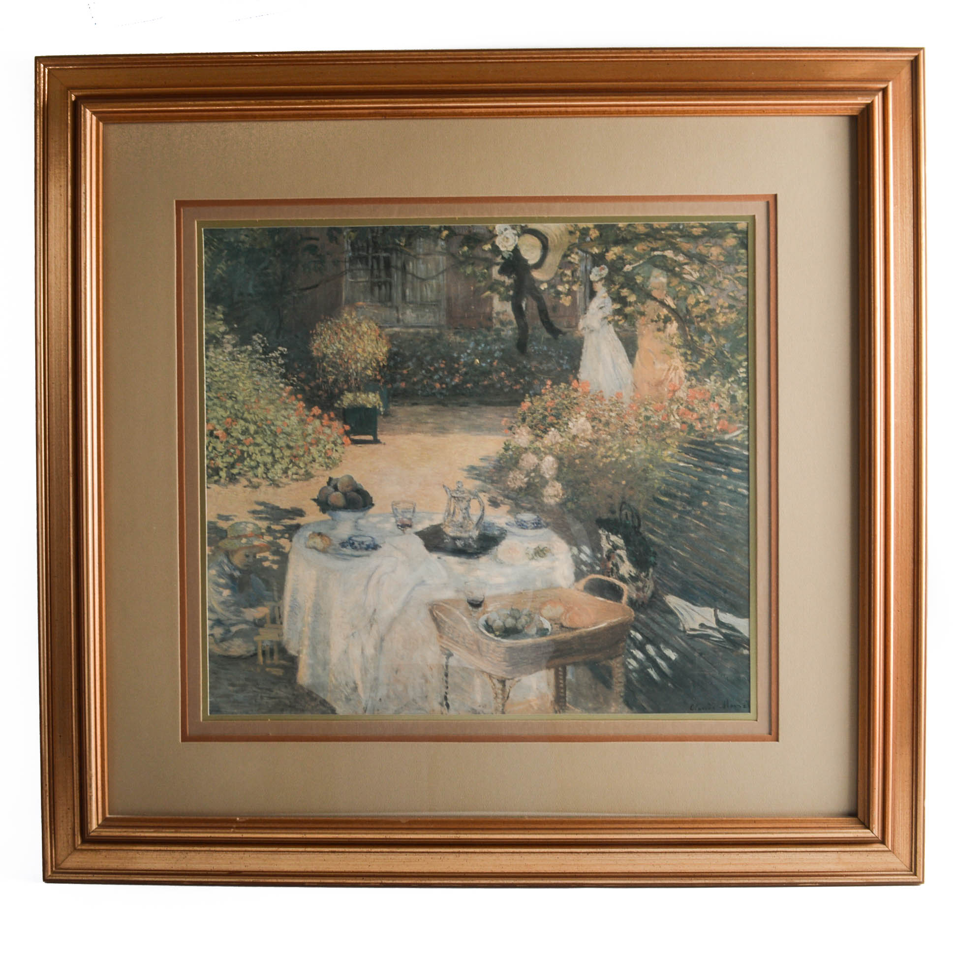 Offset Lithographic Print After Monet "The Lunch"