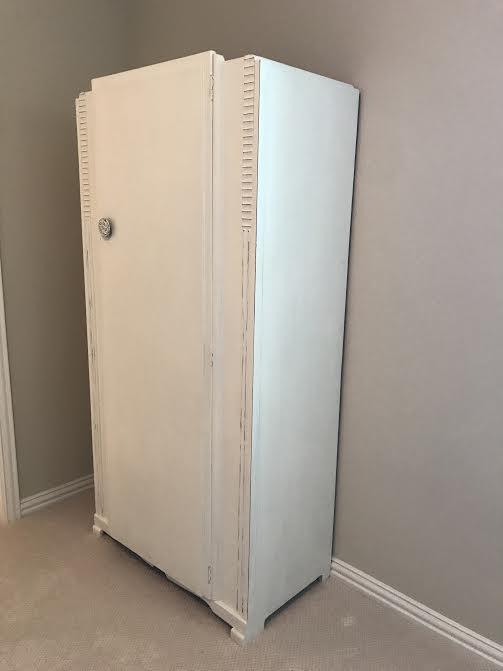 Vintage Painted Art Deco Style Wardrobe
