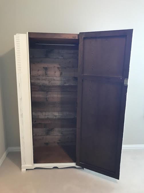 Vintage Painted Art Deco Style Wardrobe