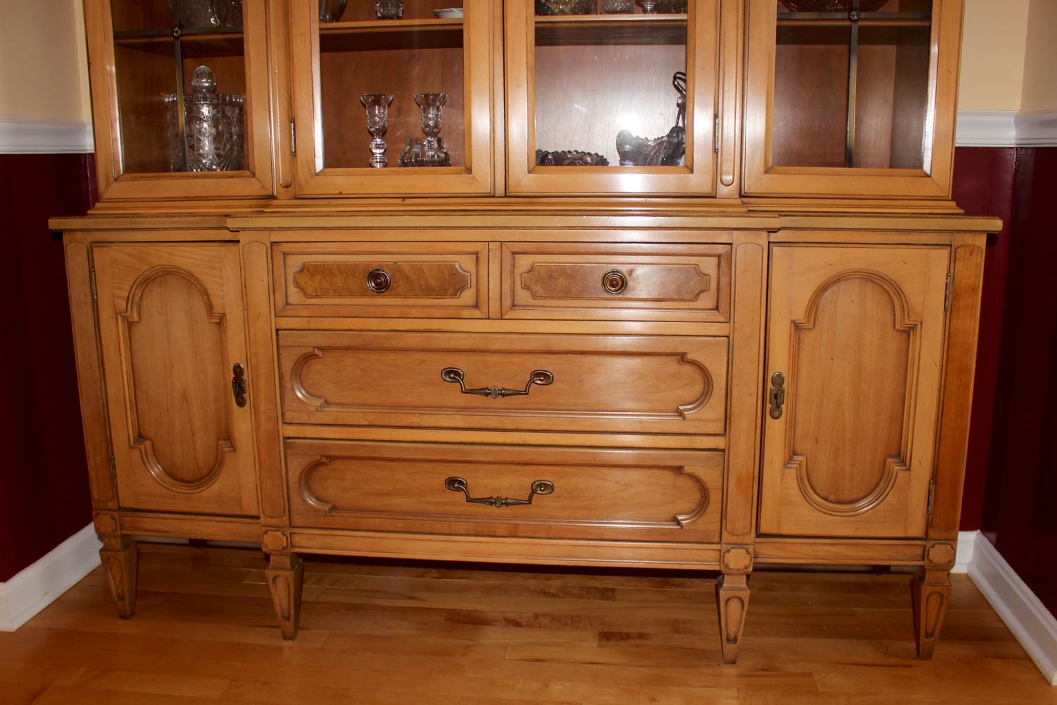 Vintage French Provincial Style China Cabinet