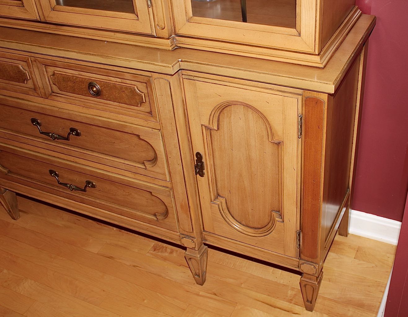 Vintage French Provincial Style China Cabinet