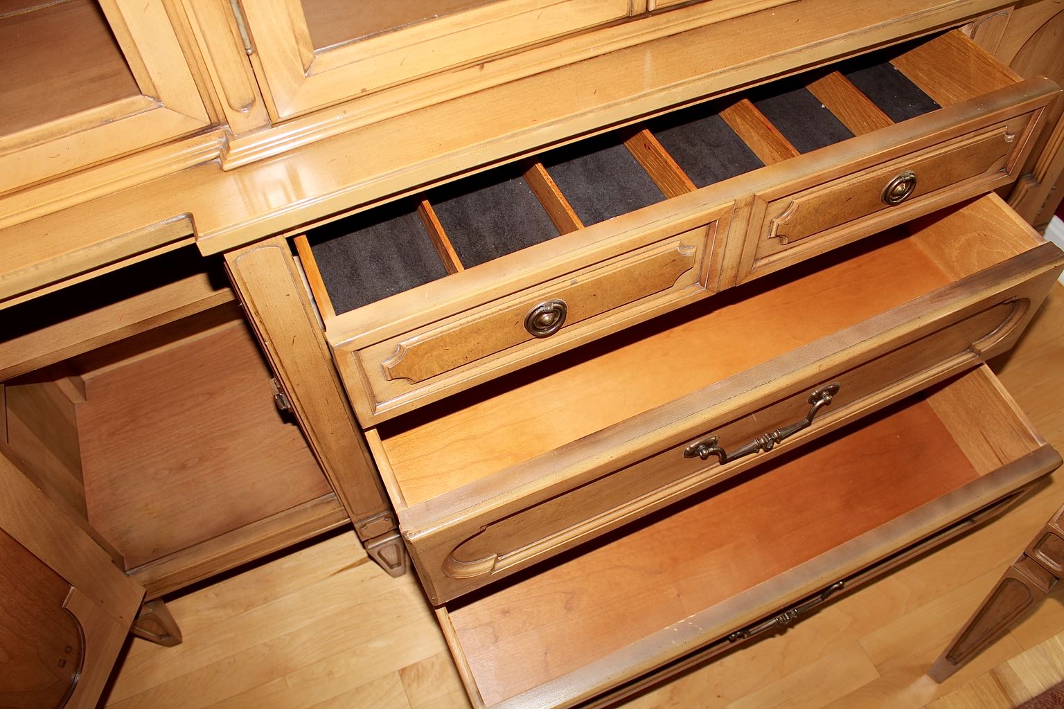 Vintage French Provincial Style China Cabinet