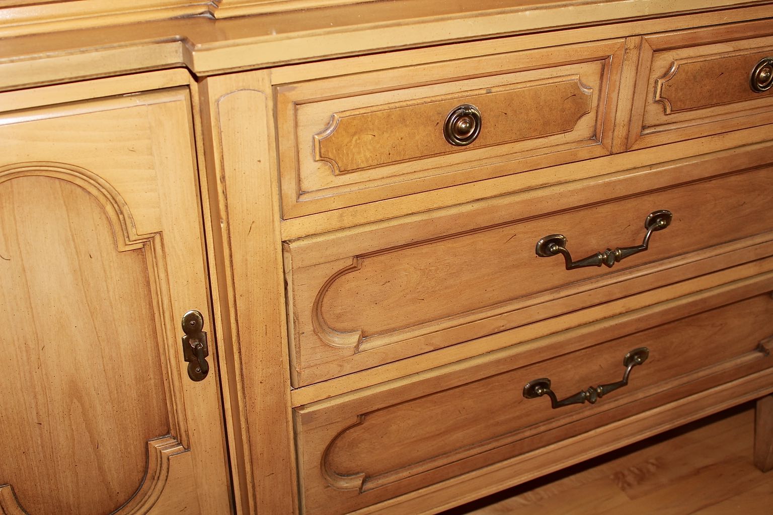 Vintage French Provincial Style China Cabinet