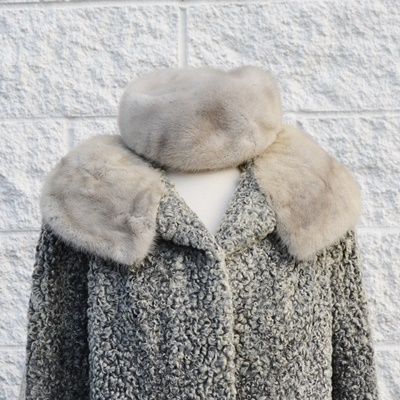 Vintage Curly Lamb Coat