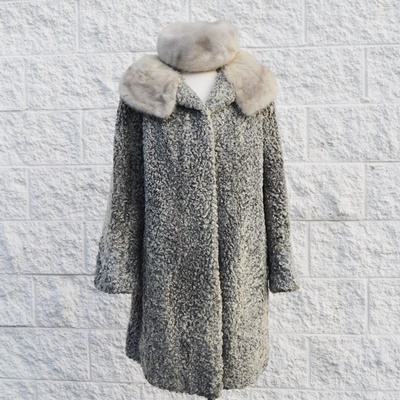 Vintage Curly Lamb Coat