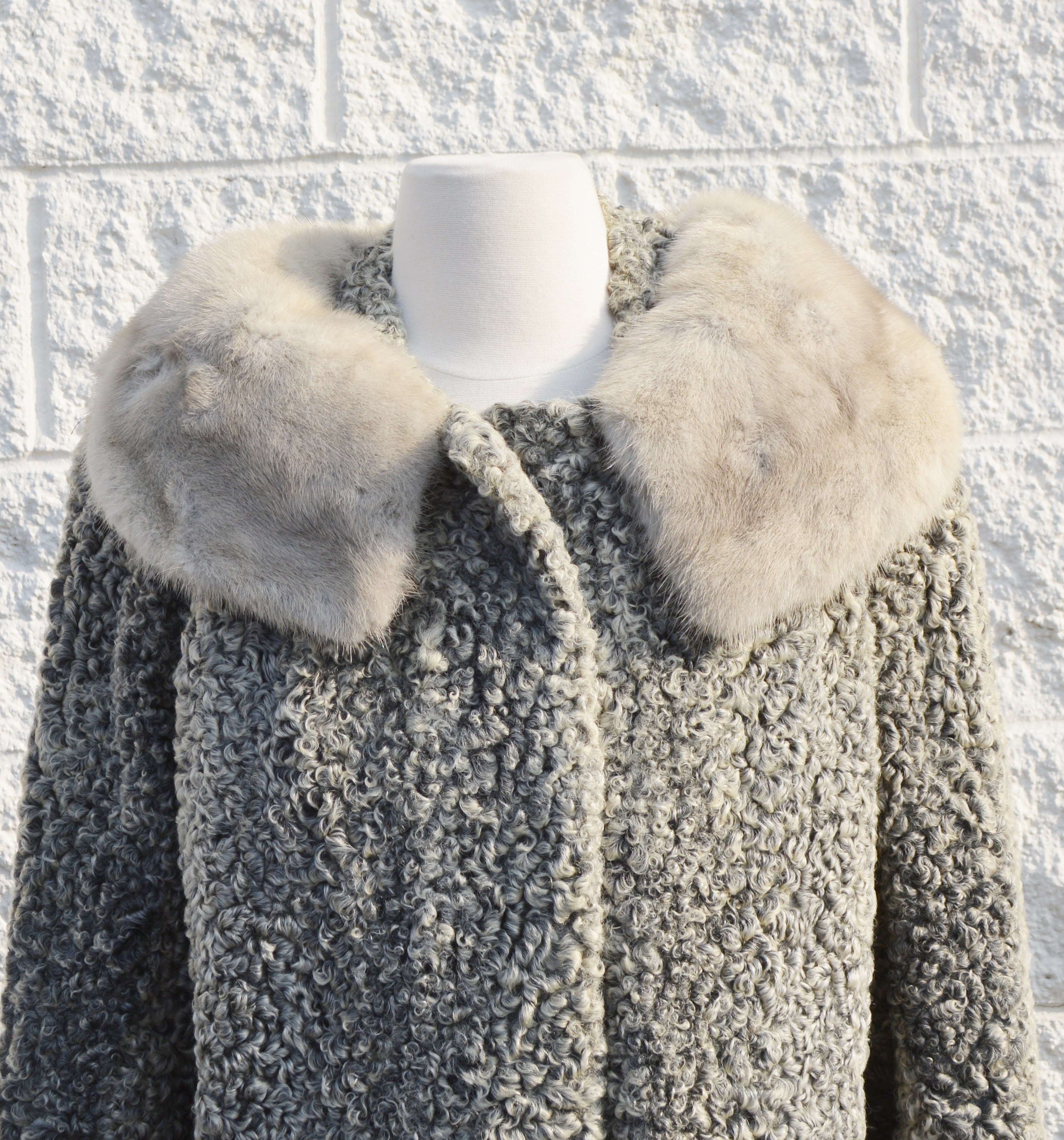 Vintage Curly Lamb Coat