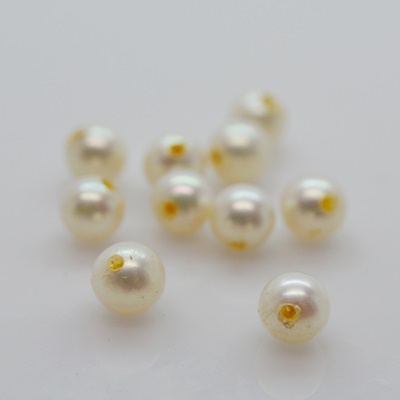 Ten Loose Cultured Pearls
