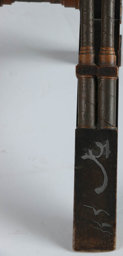 Carlo Bugatti Inlaid Walnut Chair with Vellum Covered Seat