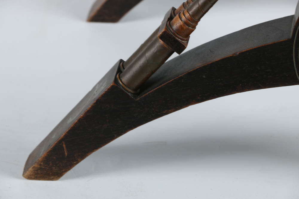 Carlo Bugatti Inlaid Walnut Chair with Vellum Covered Seat