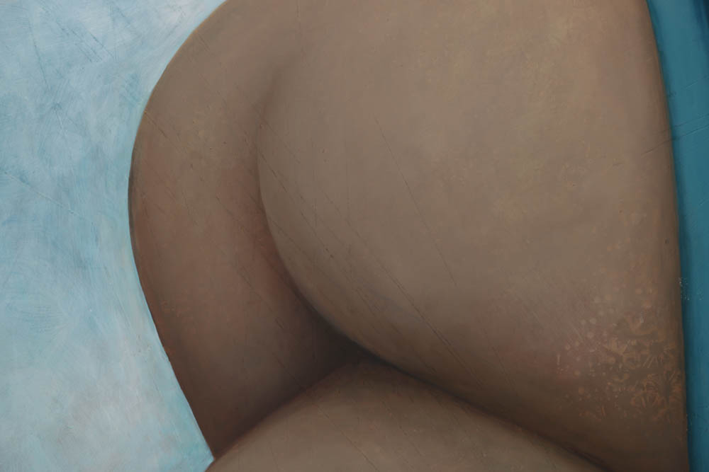 Sandra Cohen Oil Painting on Wood Board Surrealist Composition