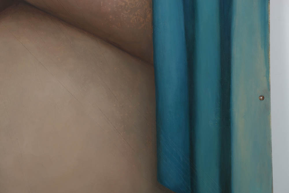 Sandra Cohen Oil Painting on Wood Board Surrealist Composition