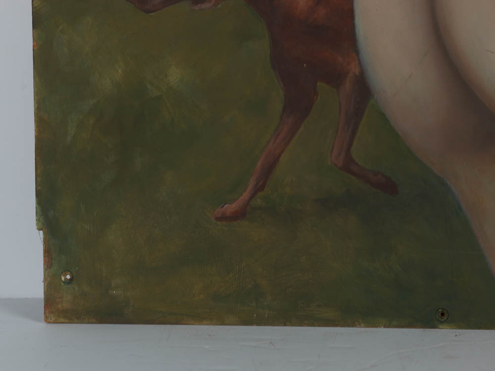 Sandra Cohen Oil Painting on Wood Board Surrealist Composition