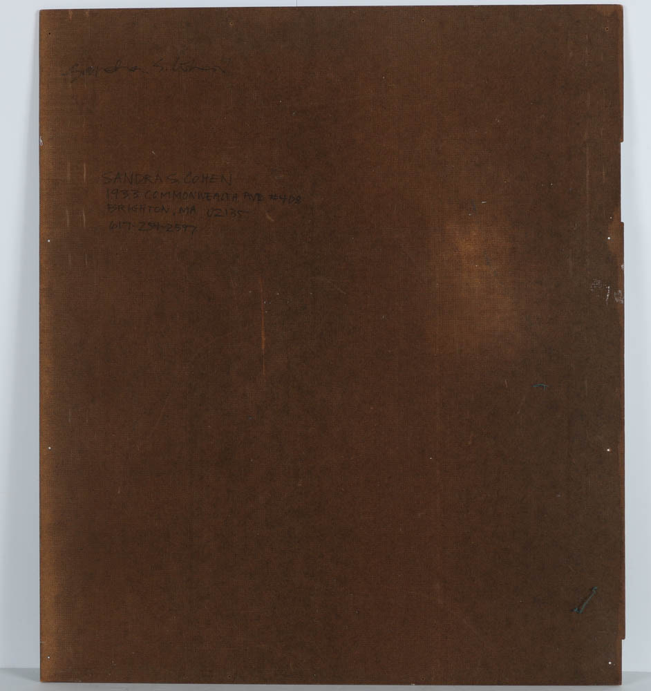 Sandra Cohen Oil Painting on Wood Board Surrealist Composition