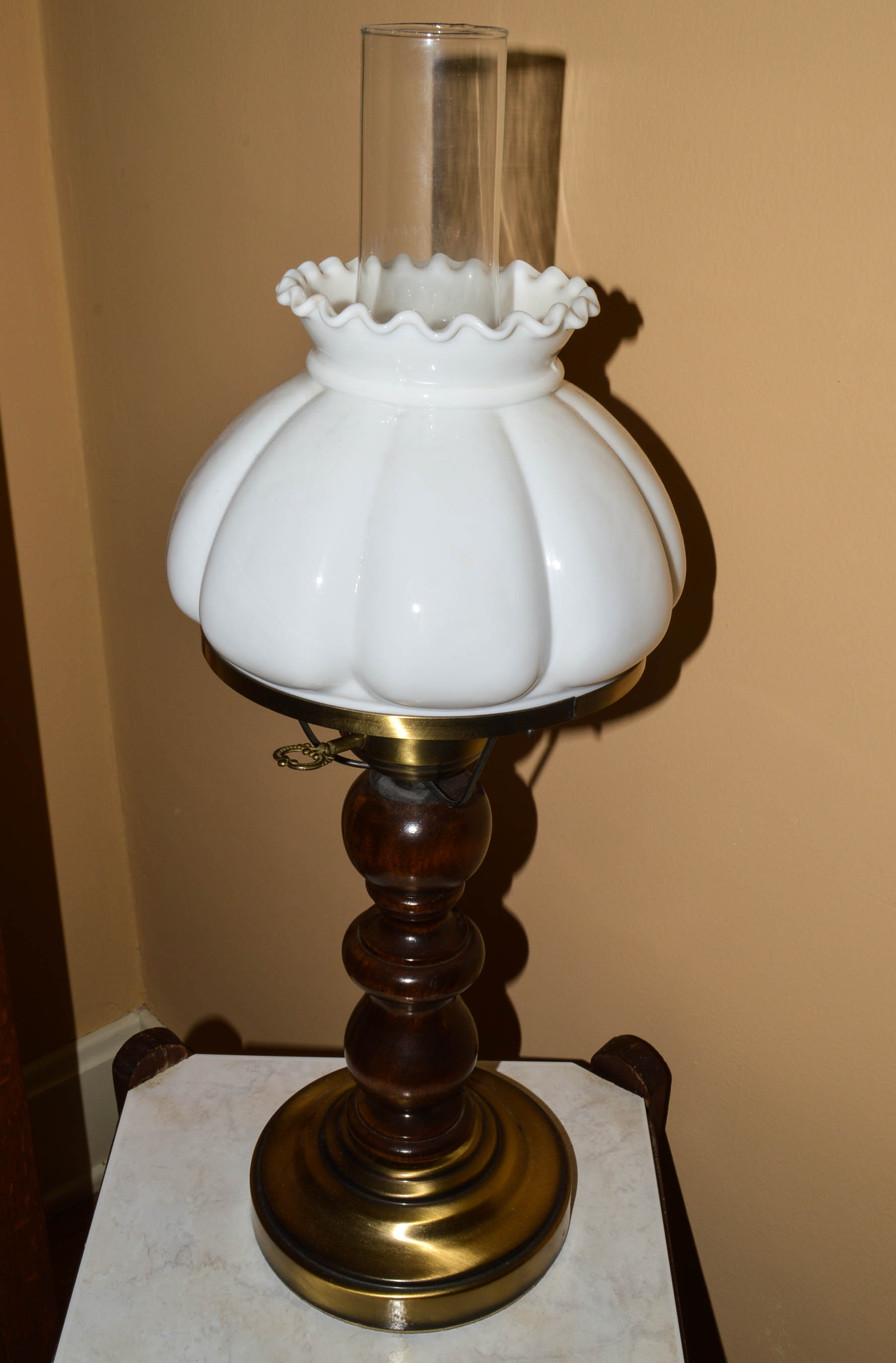 Wooden Plant Stands, Coat Rack, and Metal Table Lamp