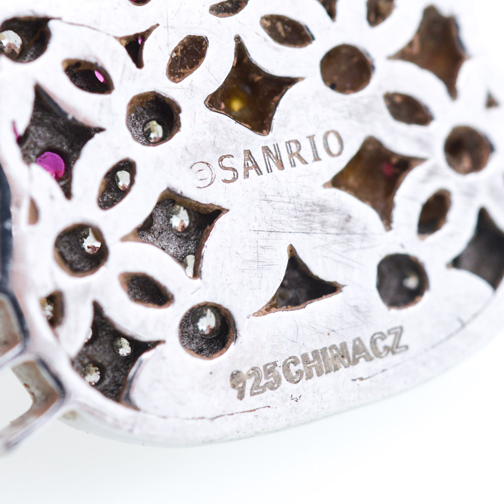 Sanrio Sterling Silver Cubic Zirconia Hello Kitty Ring and Pendant Set