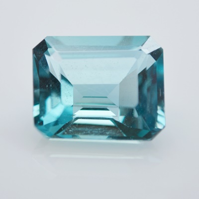 Loose 6.99 CT Emerald Cut Blue Green Topaz Gemstone